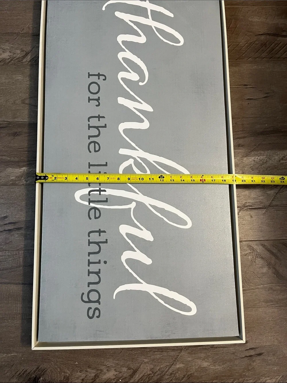 Hobby Lobby Thankful Wall Art in Gray and White